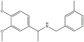 [1-(3,4-dimethoxyphenyl)ethyl][(3-methylphenyl)methyl]amine Struktur