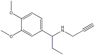 [1-(3,4-dimethoxyphenyl)propyl](prop-2-yn-1-yl)amine Struktur