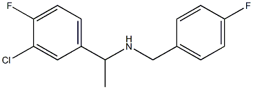 [1-(3-chloro-4-fluorophenyl)ethyl][(4-fluorophenyl)methyl]amine Struktur