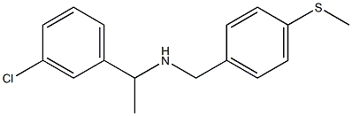 [1-(3-chlorophenyl)ethyl]({[4-(methylsulfanyl)phenyl]methyl})amine Struktur