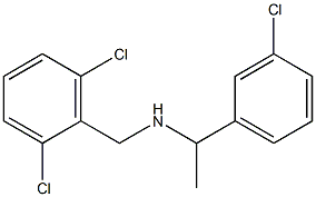 [1-(3-chlorophenyl)ethyl][(2,6-dichlorophenyl)methyl]amine Struktur