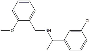 [1-(3-chlorophenyl)ethyl][(2-methoxyphenyl)methyl]amine Struktur