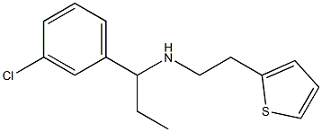 [1-(3-chlorophenyl)propyl][2-(thiophen-2-yl)ethyl]amine Struktur