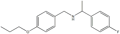 [1-(4-fluorophenyl)ethyl][(4-propoxyphenyl)methyl]amine Struktur