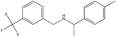 [1-(4-methylphenyl)ethyl]({[3-(trifluoromethyl)phenyl]methyl})amine Struktur