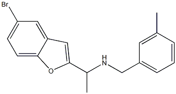 [1-(5-bromo-1-benzofuran-2-yl)ethyl][(3-methylphenyl)methyl]amine Struktur