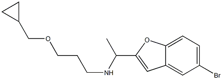 [1-(5-bromo-1-benzofuran-2-yl)ethyl][3-(cyclopropylmethoxy)propyl]amine Struktur