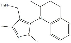 [1,3-dimethyl-5-(2-methyl-1,2,3,4-tetrahydroquinolin-1-yl)-1H-pyrazol-4-yl]methanamine Struktur