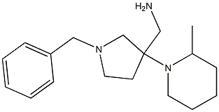 [1-benzyl-3-(2-methylpiperidin-1-yl)pyrrolidin-3-yl]methanamine Struktur