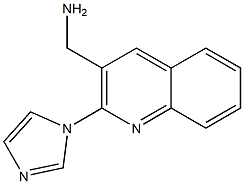 [2-(1H-imidazol-1-yl)quinolin-3-yl]methanamine Struktur