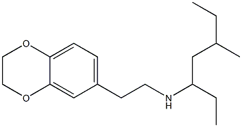 [2-(2,3-dihydro-1,4-benzodioxin-6-yl)ethyl](5-methylheptan-3-yl)amine Struktur