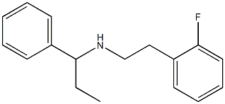 [2-(2-fluorophenyl)ethyl](1-phenylpropyl)amine Struktur