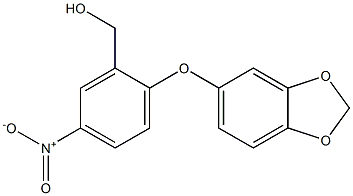 [2-(2H-1,3-benzodioxol-5-yloxy)-5-nitrophenyl]methanol Struktur