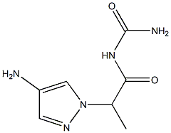 [2-(4-amino-1H-pyrazol-1-yl)propanoyl]urea Struktur