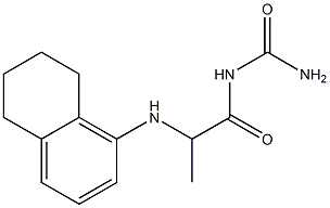 [2-(5,6,7,8-tetrahydronaphthalen-1-ylamino)propanoyl]urea Struktur