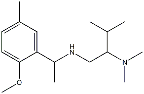 [2-(dimethylamino)-3-methylbutyl][1-(2-methoxy-5-methylphenyl)ethyl]amine Struktur