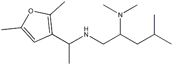 [2-(dimethylamino)-4-methylpentyl][1-(2,5-dimethylfuran-3-yl)ethyl]amine Struktur