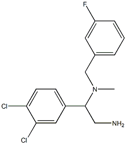 [2-amino-1-(3,4-dichlorophenyl)ethyl][(3-fluorophenyl)methyl]methylamine Struktur