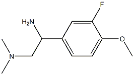 [2-amino-2-(3-fluoro-4-methoxyphenyl)ethyl]dimethylamine Struktur