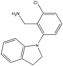 [2-chloro-6-(2,3-dihydro-1H-indol-1-yl)phenyl]methanamine Struktur