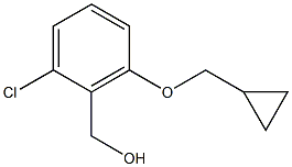 [2-chloro-6-(cyclopropylmethoxy)phenyl]methanol Struktur