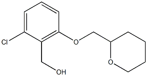 [2-chloro-6-(oxan-2-ylmethoxy)phenyl]methanol Struktur