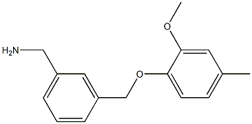 [3-(2-methoxy-4-methylphenoxymethyl)phenyl]methanamine Struktur