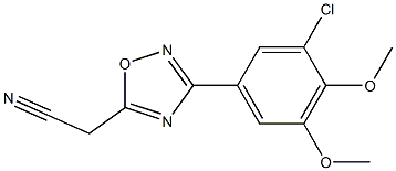 [3-(3-chloro-4,5-dimethoxyphenyl)-1,2,4-oxadiazol-5-yl]acetonitrile Struktur