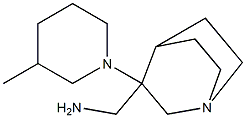 [3-(3-methylpiperidin-1-yl)-1-azabicyclo[2.2.2]octan-3-yl]methanamine Struktur