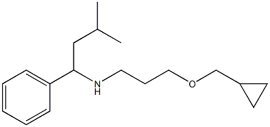 [3-(cyclopropylmethoxy)propyl](3-methyl-1-phenylbutyl)amine Struktur