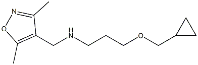 [3-(cyclopropylmethoxy)propyl][(3,5-dimethyl-1,2-oxazol-4-yl)methyl]amine Struktur