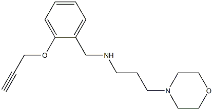 [3-(morpholin-4-yl)propyl]({[2-(prop-2-yn-1-yloxy)phenyl]methyl})amine Struktur