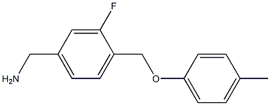 [3-fluoro-4-(4-methylphenoxymethyl)phenyl]methanamine Struktur