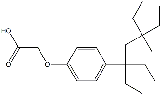 [4-(1,1,3-Triethyl-3-methyl-pentyl)-phenoxy]-acetic acid Struktur