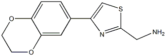 [4-(2,3-dihydro-1,4-benzodioxin-6-yl)-1,3-thiazol-2-yl]methanamine Struktur