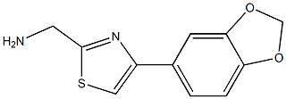 [4-(2H-1,3-benzodioxol-5-yl)-1,3-thiazol-2-yl]methanamine Struktur