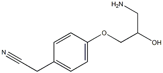 [4-(3-amino-2-hydroxypropoxy)phenyl]acetonitrile Struktur