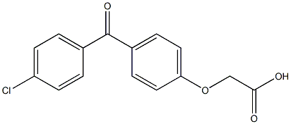 [4-(4-chlorobenzoyl)phenoxy]acetic acid Struktur