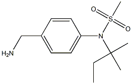 [4-(aminomethyl)phenyl]-N-(2-methylbutan-2-yl)methanesulfonamide Struktur