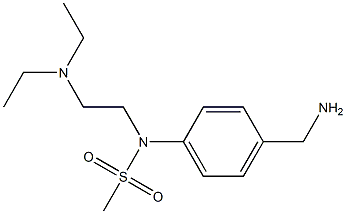 [4-(aminomethyl)phenyl]-N-[2-(diethylamino)ethyl]methanesulfonamide Struktur