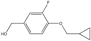 [4-(cyclopropylmethoxy)-3-fluorophenyl]methanol Struktur