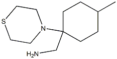 [4-methyl-1-(thiomorpholin-4-yl)cyclohexyl]methanamine Struktur