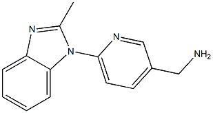 [6-(2-methyl-1H-1,3-benzodiazol-1-yl)pyridin-3-yl]methanamine Struktur