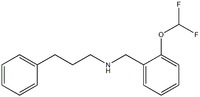 {[2-(difluoromethoxy)phenyl]methyl}(3-phenylpropyl)amine Struktur