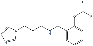 {[2-(difluoromethoxy)phenyl]methyl}[3-(1H-imidazol-1-yl)propyl]amine Struktur