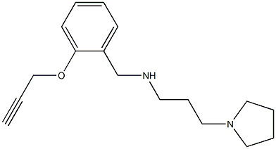 {[2-(prop-2-yn-1-yloxy)phenyl]methyl}[3-(pyrrolidin-1-yl)propyl]amine Struktur