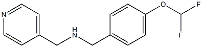 {[4-(difluoromethoxy)phenyl]methyl}(pyridin-4-ylmethyl)amine Struktur