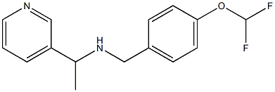 {[4-(difluoromethoxy)phenyl]methyl}[1-(pyridin-3-yl)ethyl]amine Struktur