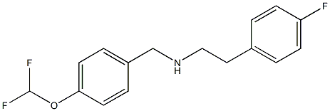 {[4-(difluoromethoxy)phenyl]methyl}[2-(4-fluorophenyl)ethyl]amine Struktur