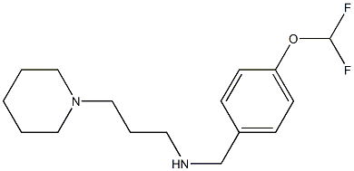 {[4-(difluoromethoxy)phenyl]methyl}[3-(piperidin-1-yl)propyl]amine Struktur